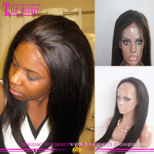 Gros naturel à la recherche de la partie du milieu brésilien Lace Front Light Yaki homme perruques de cheveux